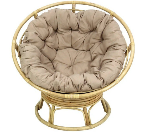 Кресло-качалка Garden Story Папасан Roker D110 вращающееся CV-18H медовый/бежевый