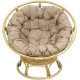 Кресло-качалка Garden Story Папасан Roker D110 вращающееся CV-18H медовый/бежевый