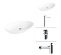 Умывальник Lauter 21571 + Reef 21CK8678C + сифон 21635CH + дон.клапан 21190CH хром