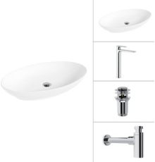 Умывальник Lauter 21571 + Reef 21CK8678C + сифон 21635CH + дон.клапан 21190CH хром