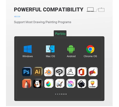 Графический планшет Parblo Ninos N10B черный