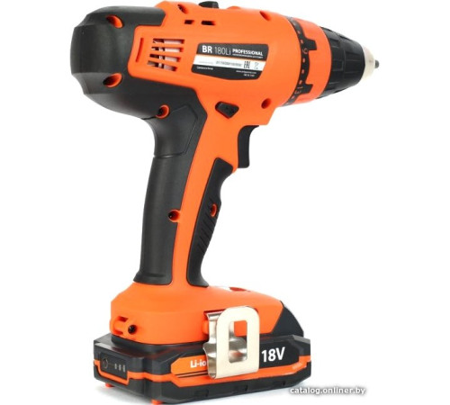 Дрель-шуруповерт Patriot BR 180Li 180301540 с 2-мя АКБ, кейс
