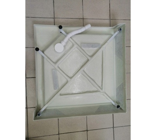 Душевой поддон Pelican T1010SQ 100x100x14 с сифоном