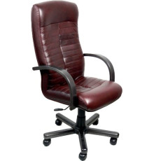 Офисное кресло Деловая обстановка Консул Экстра бордовый, кожа люкс