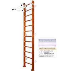 Шведская стенка лестница Kampfer Swedish Wall 3 м, вишневый/белый