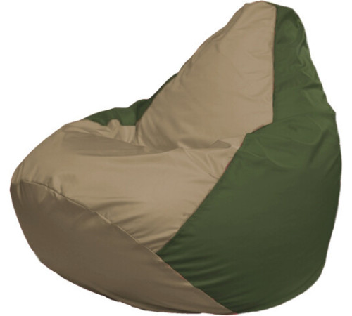 Кресло-мешок Flagman Груша Макси Г2.1-82 оливковый темный/темный бежевый