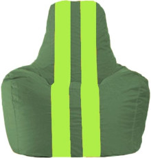 Кресло-мешок Flagman Спортинг С1.1-63 тёмно-зелёный/салатовый