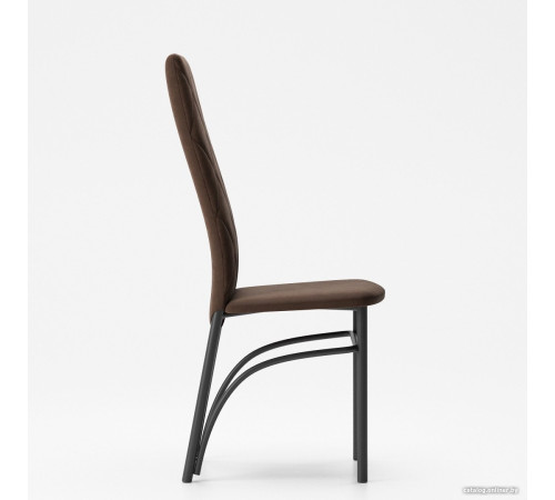 Стул Табурет Малибу ромб Бренди 31 коричневый/черный каркас