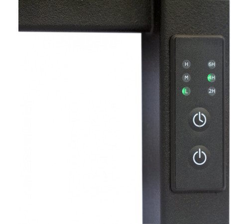 Полотенцесушитель Granula Альфа Квадро 50x100 терморегулятор, черный матовый