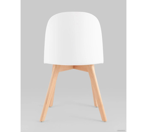 Стул Stool Group Fog с подушкой SL-7022DM белый, деревянные ножки