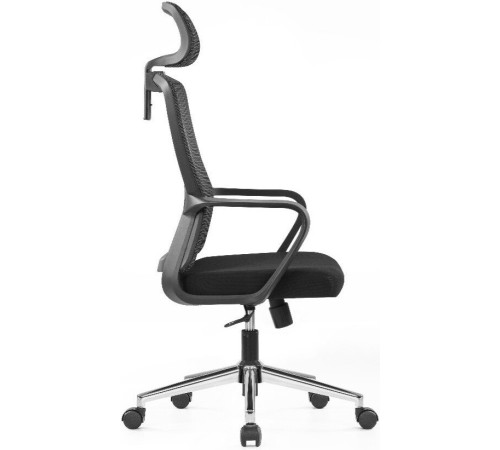 Офисное кресло SitZone U-060A сетка/ткань, черный, крестовина хром