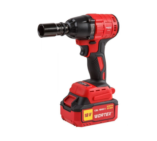Гайковерт Wortex CWR 0318 0329229 с 1-м АКБ, кейс, оснастка