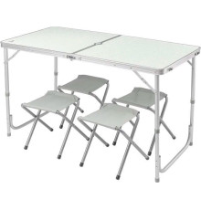 Стол со стульями Coyote HKTB-1002 серый