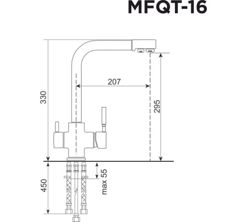 Смеситель MAUNFELD MFQT-16W кремовый