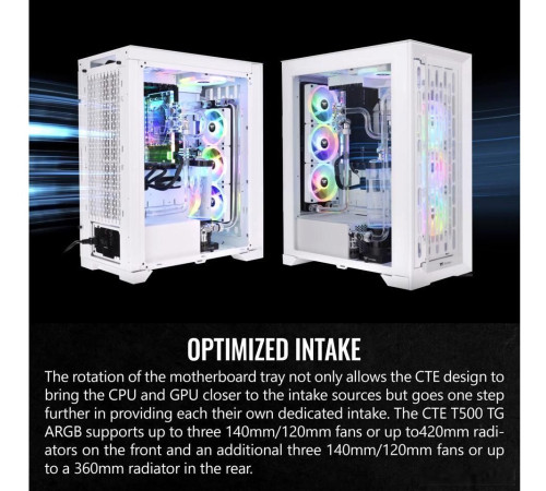 Корпус Thermaltake CTE T500 TG ARGB Snow CA-1X8-00F6WN-01