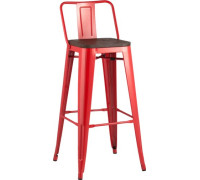 Стул Stool Group TOLIX WOOD со спинкой барный красный глянцевый