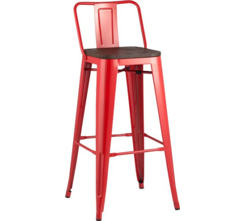 Стул Stool Group TOLIX WOOD со спинкой барный красный глянцевый