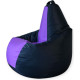 Кресло-мешок Mio Tesoro Груша Kombo XXL GF-130x85-CHL черный/лаванда