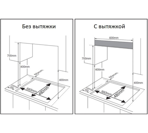 Варочная панель Weissgauff HGG 641 BV Volcano Burner Nano Glass