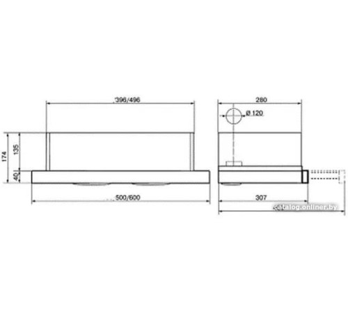 Кухонная вытяжка Elikor Slide 50П-1000 227274 черный/стекло черное