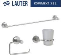Набор аксессуаров для ванной Lauter 21TS20115 + 21TS20111 + 21TS2013 Chrome, 3 предмета