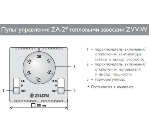 Тепловая завеса ZILON ZVV-1.5W25