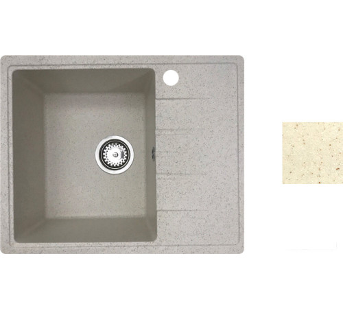 Кухонная мойка БелЭворс Mila L бежевый, без сифона