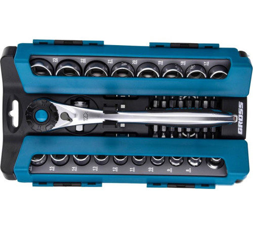 Набор трещотка с головками и битами GROSS 14145 36 предметов