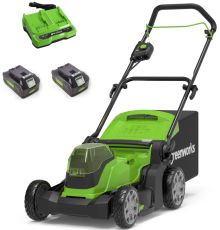 Газонокосилка Greenworks G24X2LM41K8 2512607UD с 2-мя АКБ