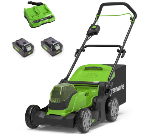 Газонокосилка Greenworks G24X2LM41K8 2512607UD с 2-мя АКБ