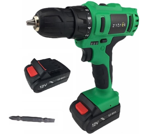 Дрель-шуруповерт Zitrek Greenpower 12-Li 063-4074 с 2-мя АКБ, кейс