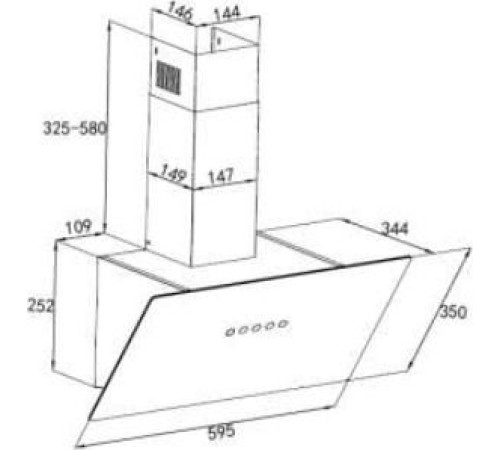 Кухонная вытяжка ZorG Ultra 1030 60 S черный