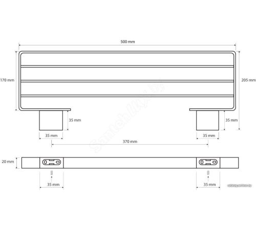 Полка для полотенца Bemeta 135002180 черный