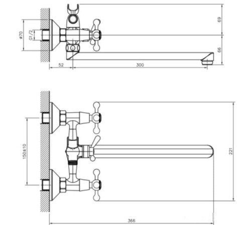 Смеситель Decoroom DR53043