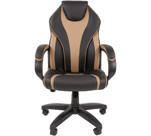 Офисное кресло CHAIRMAN 299 экопремиум, черный/бежевый