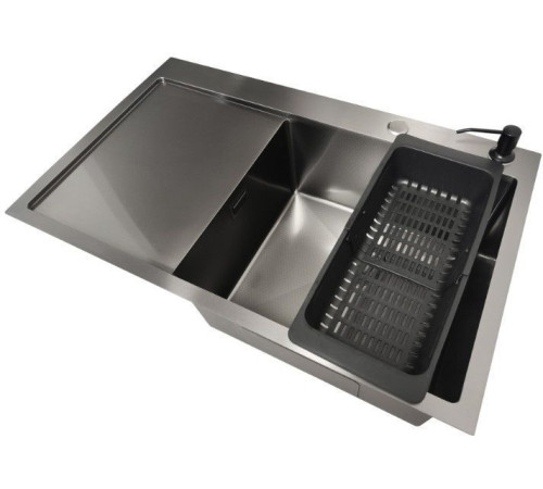 Кухонная мойка Stellar Decor S6550NB-R-D нано черный