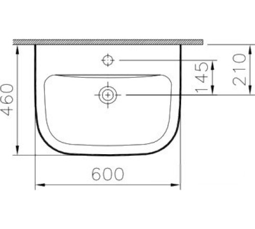 Умывальник Vitra S20 60x46 [5503B003-0001]