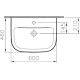 Умывальник Vitra S20 60x46 [5503B003-0001]