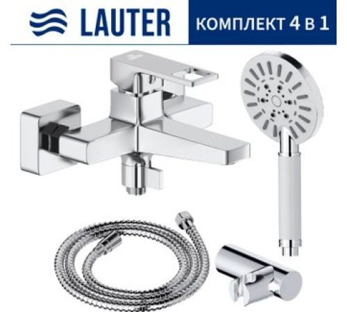 Смеситель Lauter Cascade 21CK6615C с лейкой Relexa Nevada 21S10146
