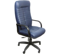 Офисное кресло Деловая обстановка Консул Стандарт синий, кожа люкс