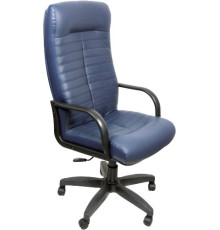 Офисное кресло Деловая обстановка Консул Стандарт синий, кожа люкс