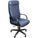 Офисное кресло Деловая обстановка Консул Стандарт синий, кожа люкс