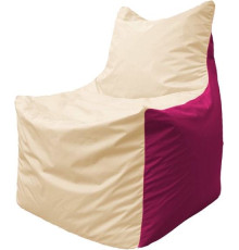 Кресло-мешок Flagman Фокс Ф2.1-131 слоновая кость/малиновый