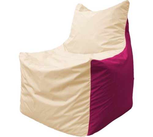Кресло-мешок Flagman Фокс Ф2.1-131 слоновая кость/малиновый