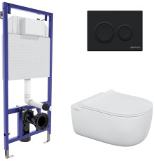 Унитаз подвесной Berges Wasserhaus Ego XL Rimless + Okus Slim SO + Novum525 + O5 043303