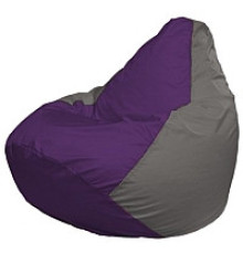 Кресло-мешок Flagman Груша Мини L Г0.1-72 фиолетовый/серый