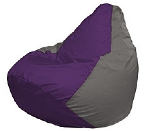 Кресло-мешок Flagman Груша Мини L Г0.1-72 фиолетовый/серый