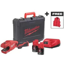 Труборез Milwaukee M12PCSSMC-202C 4933499464 с 2-мя АКБ, кейс