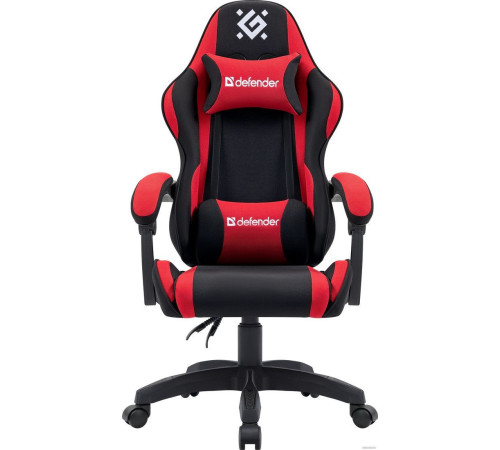 Игровое геймерское кресло Defender Expert черный/красный