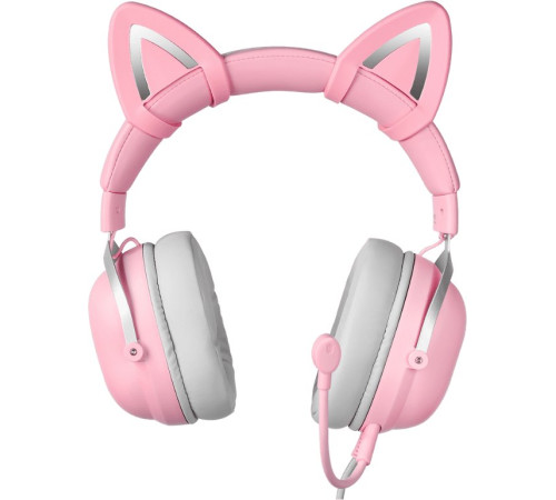 Наушники Onikuma X11 розовый, с ушками
